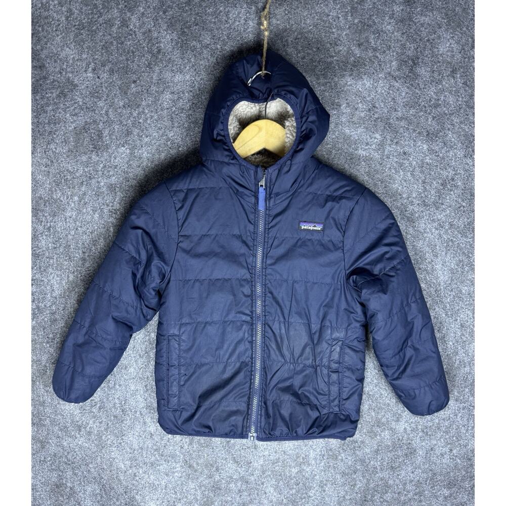 Patagonia Jacket Kids S Blue Navy Reversible Ready Freddy Hoody Full Zip